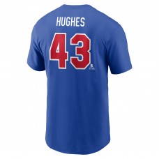 US Hockey Quinn Hughes Nike Royal 2026 Name & Number T-Shirt