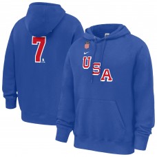 US Hockey Brady Tkachuk Nike Royal 2026 Name & Number Hoodie