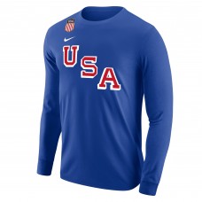 US Hockey Matthew Tkachuk Nike Royal 2026 Name & Number Long Sleeve T-Shirt