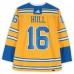 Brett Hull St. Louis Blues Autographed Fanatics Authentic 2022-23 Gold Reverse Retro adidas Jersey with Last to Wear #16 Inscription - Limited Edition #10/10