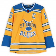Brett Hull St. Louis Blues Autographed Fanatics Authentic 2022-23 Gold Reverse Retro adidas Jersey with Last to Wear #16 Inscription - Limited Edition #10/10
