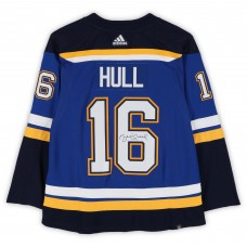 Brett Hull St. Louis Blues Autographed Fanatics Authentic Blue adidas Jersey