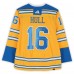 Brett Hull St. Louis Blues Autographed Fanatics Authentic 2022-23 Gold Reverse Retro adidas Jersey with Last to Wear #16 Inscription - Limited Edition #1/10