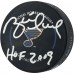 Brett Hull St. Louis Blues Autographed Fanatics Authentic Official Game Puck with HOF 2009 Inscription