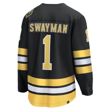 Джерси Boston Bruins Jeremy Swayman Fanatics Black Home Breakaway Джерси Boston Bruins Jeremy Swayman Fanatics Black Home Breakaway