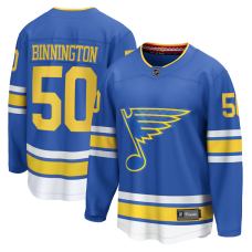 Джерси St. Louis Blues Jordan Binnington Fanatics Blue Home Breakaway