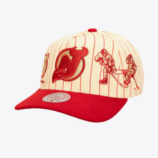 Джерси New Devils Mitchell & Ness Cream Retro Roots Vintage Stripe Pro Snapback Hat Джерси New Devils Mitchell & Ness Cream Retro Roots Vintage Stripe Pro Snapback Hat