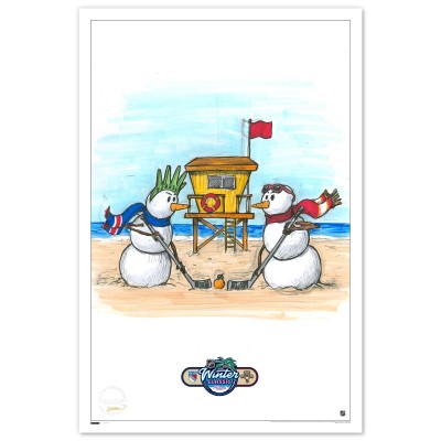 New York Rangers vs. Florida Panthers 2026 NHL Winter Classic 24 x 36 Sketch Fine Art Print - Limited Edition of 50