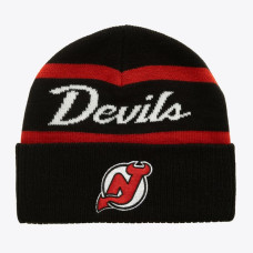 Джерси New Devils Mitchell & Ness Black Head Coach Cuffed Knit Hat