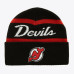 Джерси New Devils Mitchell & Ness Black Head Coach Cuffed Knit Hat Джерси New Devils Mitchell & Ness Black Head Coach Cuffed Knit Hat