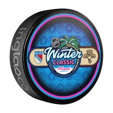 Florida Panthers vs. New York Rangers Inglasco 2026 NHL Winter Classic Dueling Logo Hockey Puck Florida Panthers vs. New York Rangers Inglasco 2026 NHL Winter Classic Dueling Logo Hockey Puck