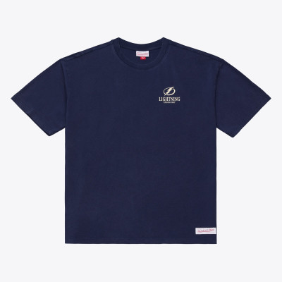 Футболка Tampa Bay Lightning Mitchell & Ness Navy Core Essentials
