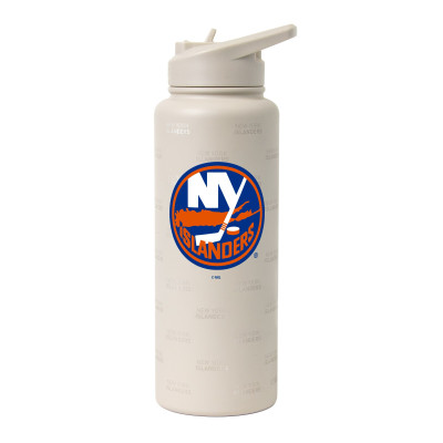 New York Islanders Logo Brands 34oz. Sand Ghost Quencher Bottle
