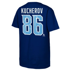 Детская футболка Tampa Bay Lightning Nikita Kucherov Fanatics Blue Alternate Captain 2026 Stadium Series