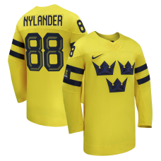 Sweden Hockey William Nylander Nike Yellow 2026 Away Replica Jersey