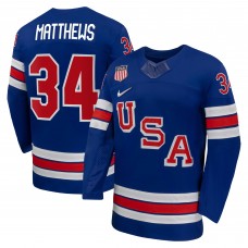 USA Hockey Auston Matthews Nike Royal 2026 Home Replica Jersey USA Hockey Auston Matthews Nike Royal 2026 Home Replica Jersey