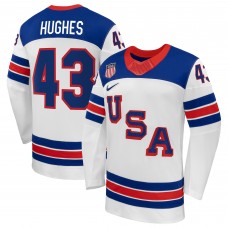 USA Hockey Quinn Hughes Nike White 2026 Away Replica Jersey USA Hockey Quinn Hughes Nike White 2026 Away Replica Jersey