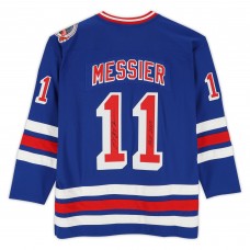 Mark Messier New York Rangers Autographed Fanatics Authentic Blue Mitchell & Ness 1993-94 Replica Jersey with HOF 2007 Inscription
