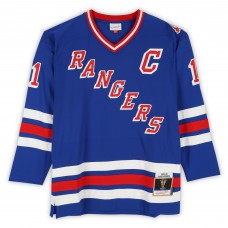Mark Messier New York Rangers Autographed Fanatics Authentic Blue Mitchell & Ness 1993-94 Replica Jersey with HOF 2007 Inscription