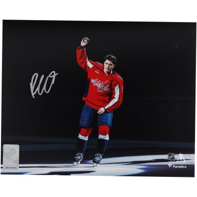 Ryan Leonard Washington Capitals Autographed Fanatics Authentic 8 x 10 Red Jersey Saluting the Crowd Photograph
