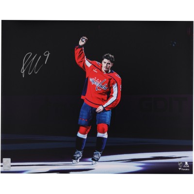 Ryan Leonard Washington Capitals Autographed Fanatics Authentic 16 x 20 Red Jersey Saluting the Crowd Photograph