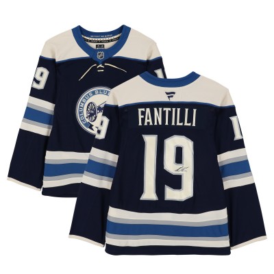 Adam Fantilli Columbus Blue Jackets Autographed Fanatics Authentic Navy Alternate Fanatics Premium Jersey