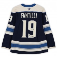 Adam Fantilli Columbus Blue Jackets Autographed Fanatics Authentic Navy Alternate Fanatics Premium Jersey with Lets Go CBJ! Inscription Adam Fantilli Columbus Blue Jackets Autographed Fanatics Authentic Navy Alternate Fanatics Premium Jersey with Lets Go CBJ! Inscription