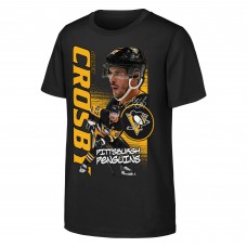 Подростковая Pittsburgh Penguins Sidney Crosby Outerstuff Black Playmaker T-Shirt