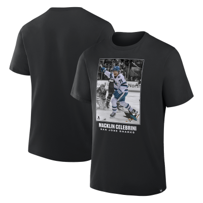 San Jose Sharks Macklin Celebrini Black NHL Moments Legacy T-Shirt