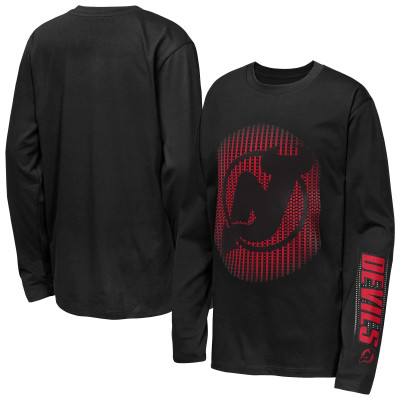 Детская футболка с длинным рукавом New Jersey Devils Outerstuff Black Regroup & Reset