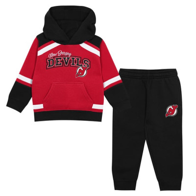 Толстовка для дошкольника New Jersey Devils Outerstuff Red/Black Ice Explorer & Pants Set