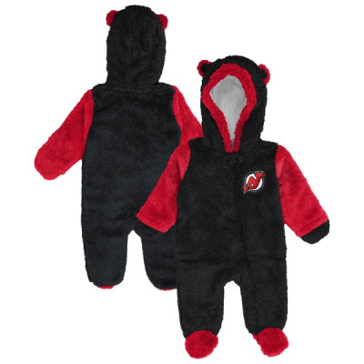 Джерси для малыша New Devils Outerstuff Black Stay Napping Fleece Bunting Full-Zip Sleeper