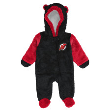 Джерси для малыша New Devils Outerstuff Black Stay Napping Fleece Bunting Full-Zip Sleeper