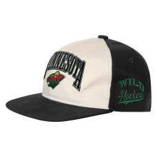 Детская бейсболка Minnesota Wild Outerstuff Natural/Black Arch Детская бейсболка Minnesota Wild Outerstuff Natural/Black Arch
