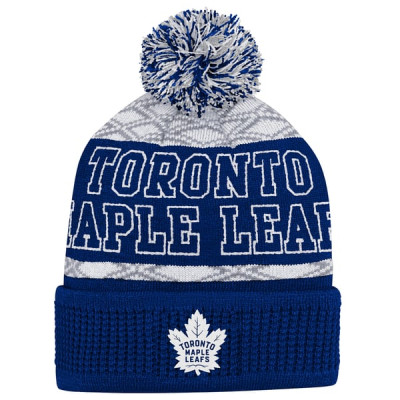 Шапка с помпоном Toronto Maple Leafs Puck Cuffed - Blue