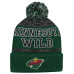 Шапка с помпоном Minnesota Wild Green Puck Cuffed Шапка с помпоном Minnesota Wild Green Puck Cuffed