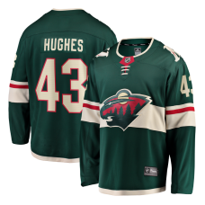 Джерси Minnesota Wild Quinn Hughes Fanatics Green Home Breakaway
