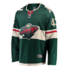 Джерси Minnesota Wild Quinn Hughes Fanatics Green Home Breakaway