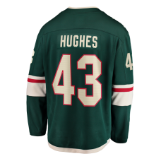 Джерси Minnesota Wild Quinn Hughes Fanatics Green Home Breakaway
