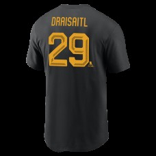 Germany Hockey Leon Draisaitl Nike Black 2026 Name & Number T-Shirt