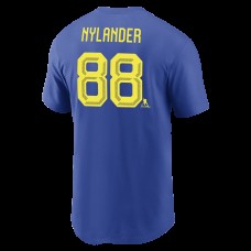 Sweden Hockey William Nylander Nike Royal 2026 Name & Number T-Shirt