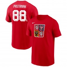Czech Republic Hockey David Pastrnak Nike Red 2026 Name & Number T-Shirt