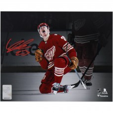 Lucas Raymond Detroit Red Wings Autographed Fanatics Authentic 8 x 10 100th Goal Celebration Spotlight Photograph Lucas Raymond Detroit Red Wings Autographed Fanatics Authentic 8 x 10 100th Goal Celebration Spotlight Photograph