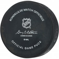 Simon Edvinsson Detroit Red Wings Autographed Fanatics Authentic Official Game Puck with Hockeytown Inscription