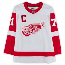 Dylan Larkin Detroit Red Wings Autographed Fanatics Authentic White adidas Jersey with Captain Patch