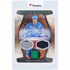 Eric Lindros New York Rangers Autographed 2023-24 Upper Deck Artifacts Dual Relics #164 #4/15 Card