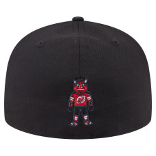 Джерси New Devils New Era Black Active Mascot 59FIFTY Fitted Hat Джерси New Devils New Era Black Active Mascot 59FIFTY Fitted Hat