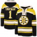 Boston Bruins Jeremy Swayman 47 Black Player Name & Number Lacer Hoodie