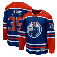 Джерси Edmonton Oilers Tristan Jarry Fanatics Royal Home Premier Breakaway Джерси Edmonton Oilers Tristan Jarry Fanatics Royal Home Premier Breakaway