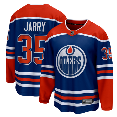 Джерси Edmonton Oilers Tristan Jarry Fanatics Royal Home Premier Breakaway